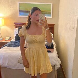 Yellow Tie Back Dress